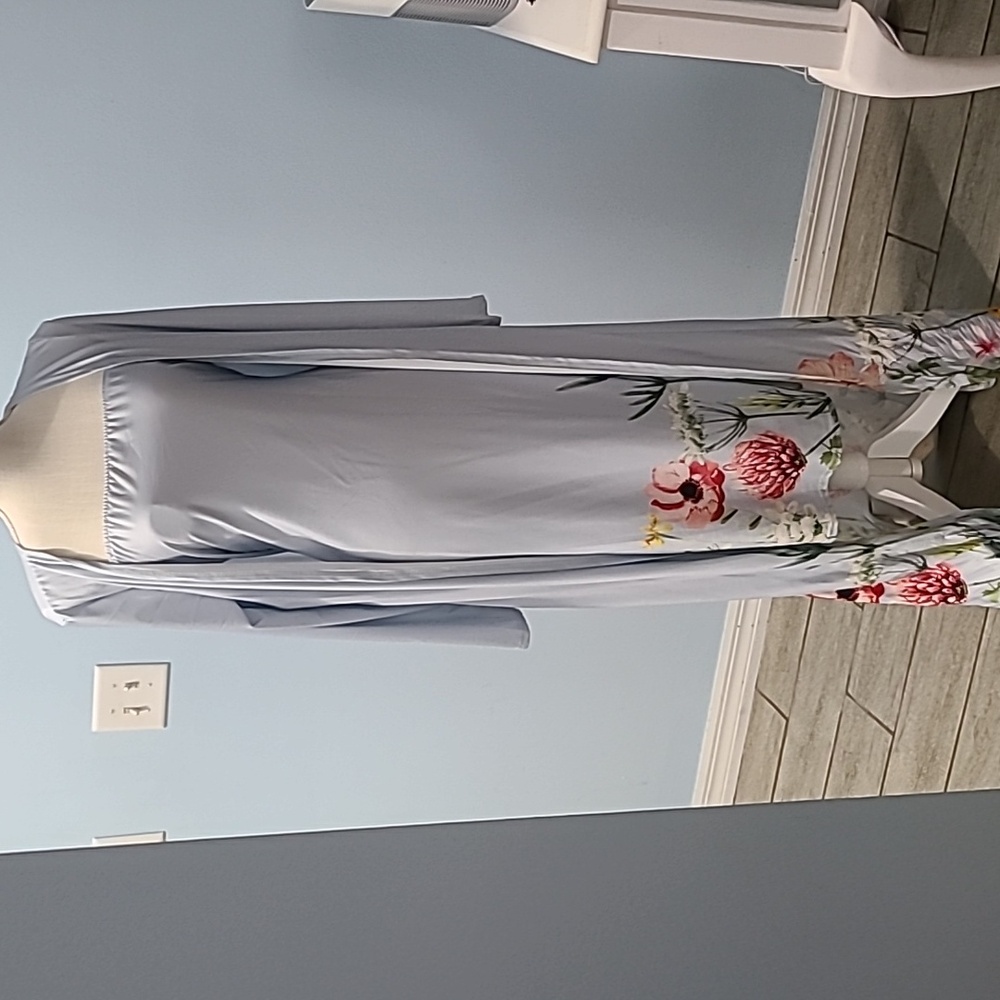 Light baby blue chic me dress and duster